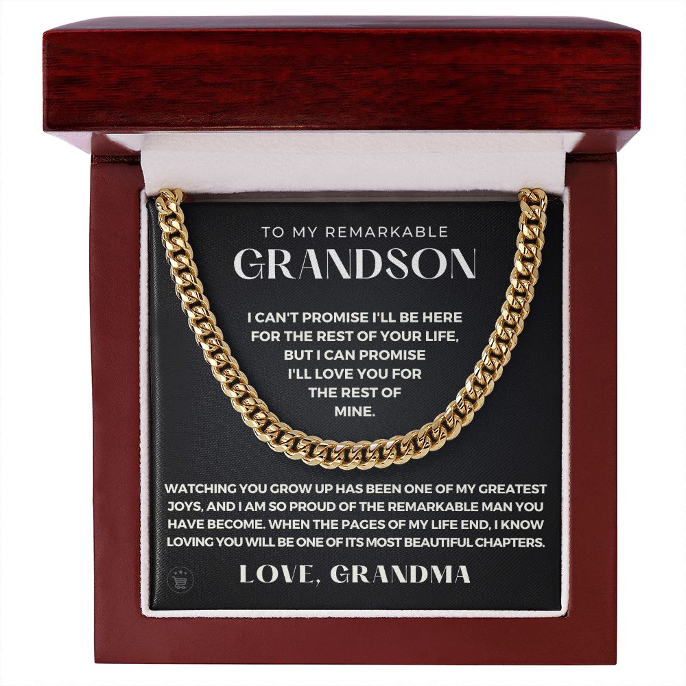 Grandson Gift from Grandma | Greatest Joys Cuban Link Chain 0616T4
