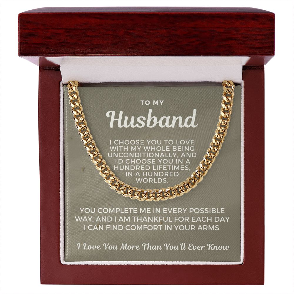 Gift For Husband | I Choose Cuban Link Chain 0695T15