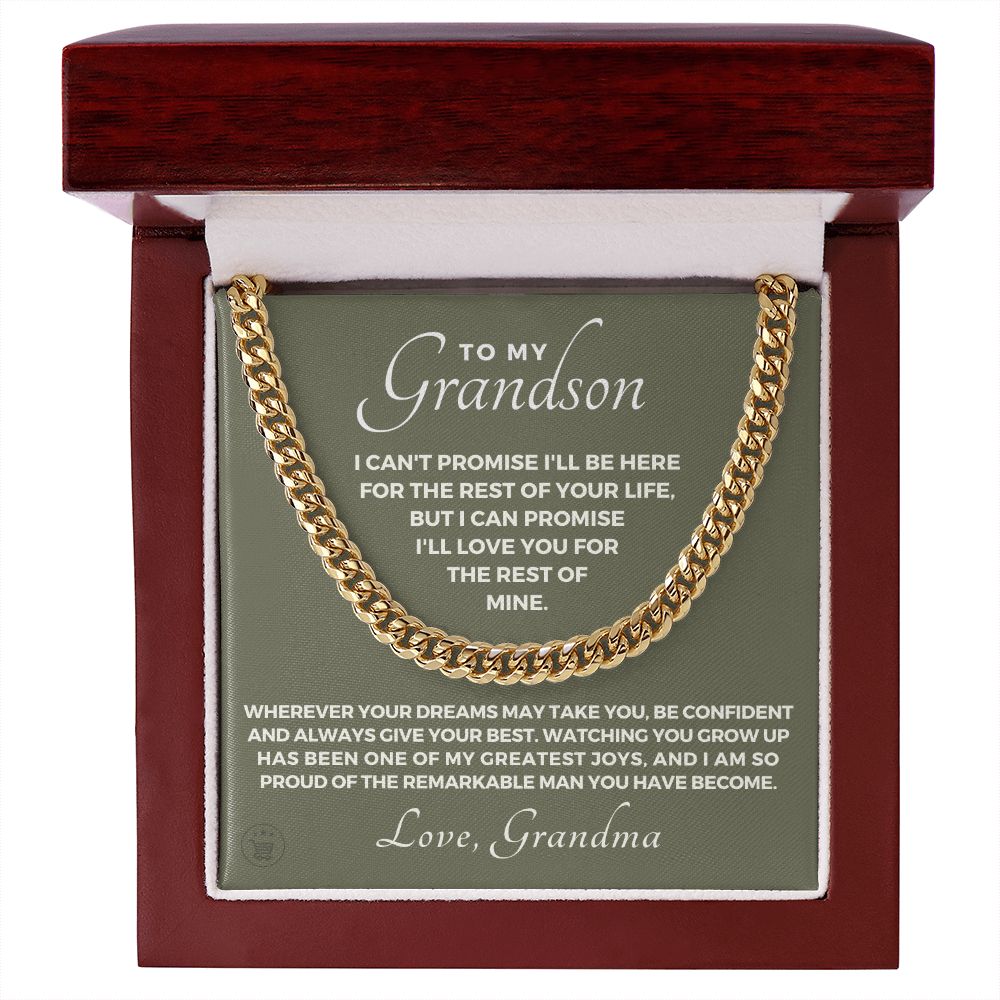 Grandson Gift from Grandma | So Proud Cuban Link Chain 0615T8