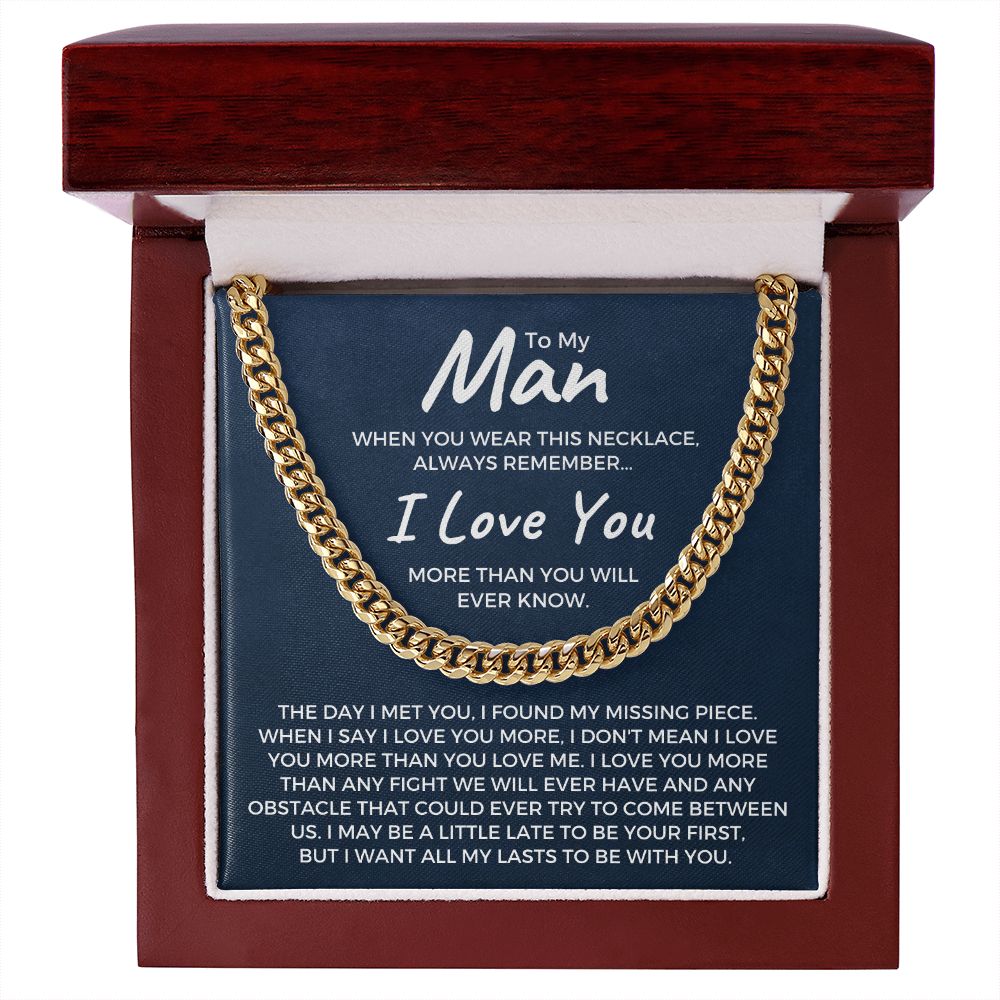 Soulmate Gift | To My Man Cuban Link Chain 0729T11C