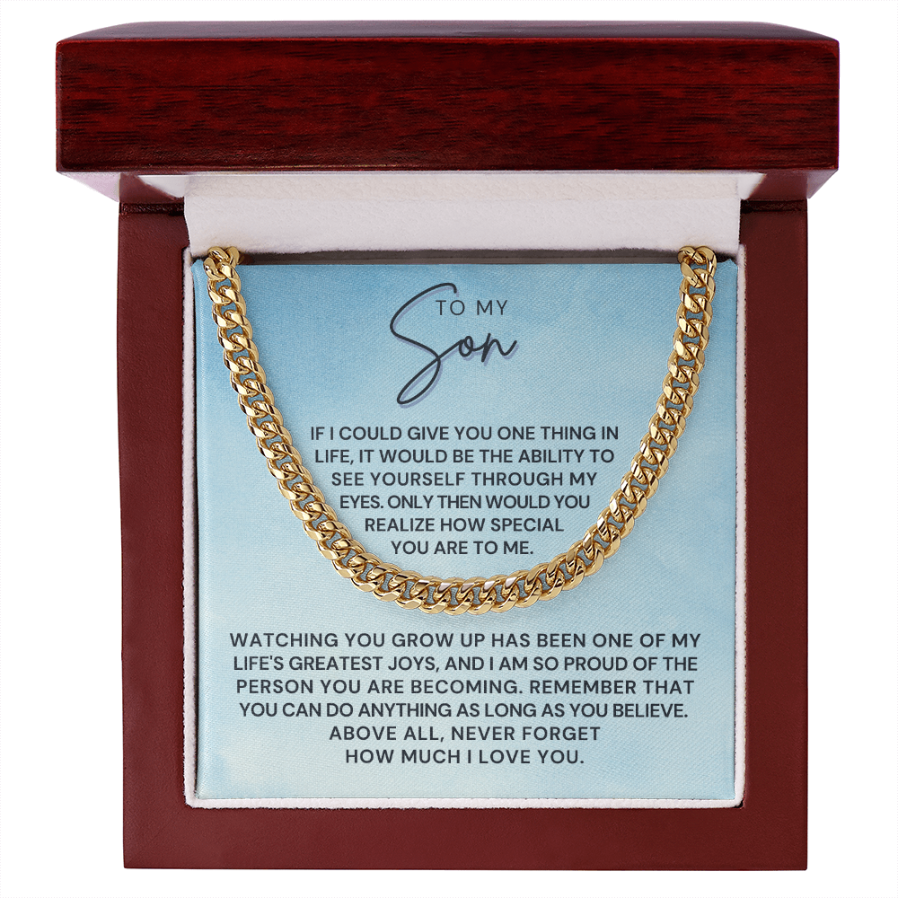 Gift for Adult Son From Mom | Special Cuban Link Chain 0593T10