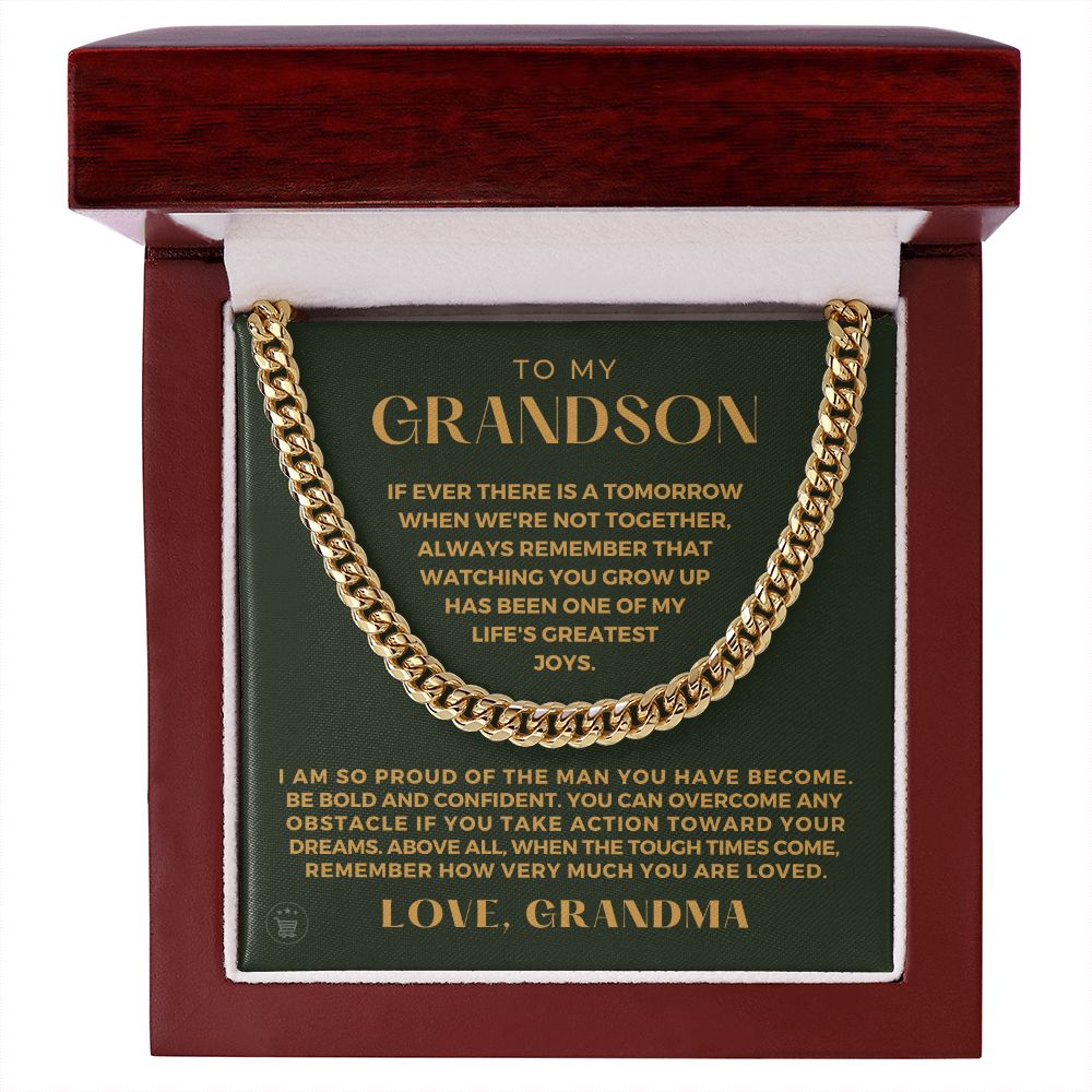 Grandson Gift from Grandma | So Proud Cuban Link Chain 0602T13