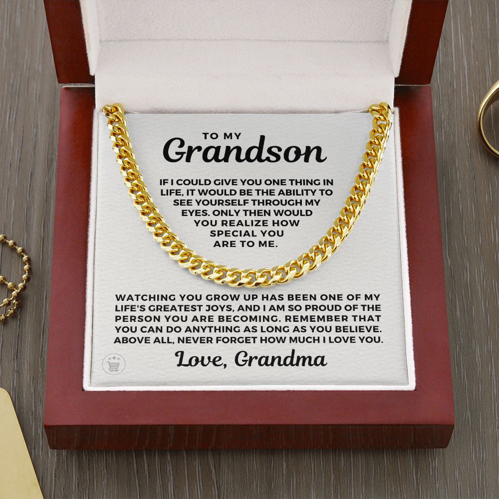 Grandson Gift from Grandma | Special Cuban Link Chain 0601T1