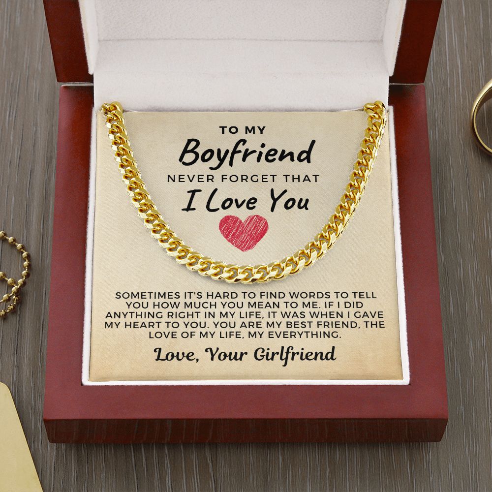 Gift For Boyfriend | Love Of My Life Cuban Link Chain 0770T10C