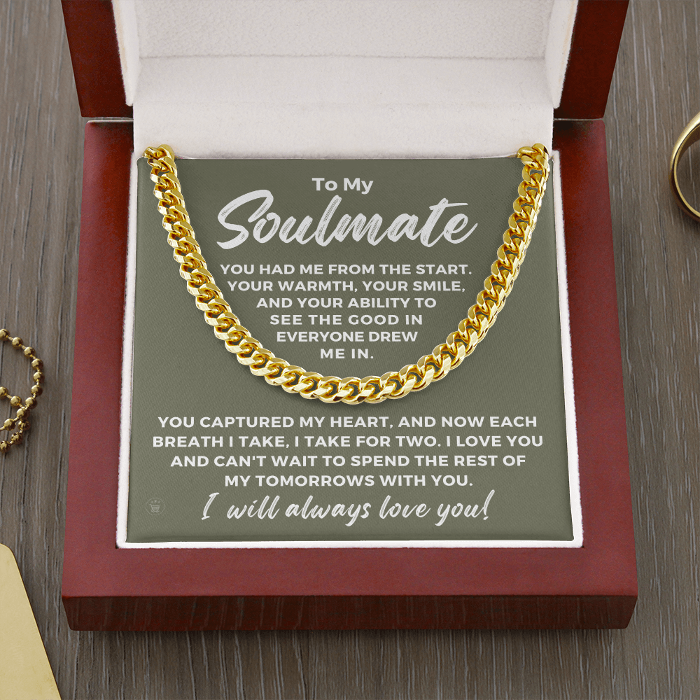 Soulmate Gift | Each Breath Cuban Link Chain 0573T2