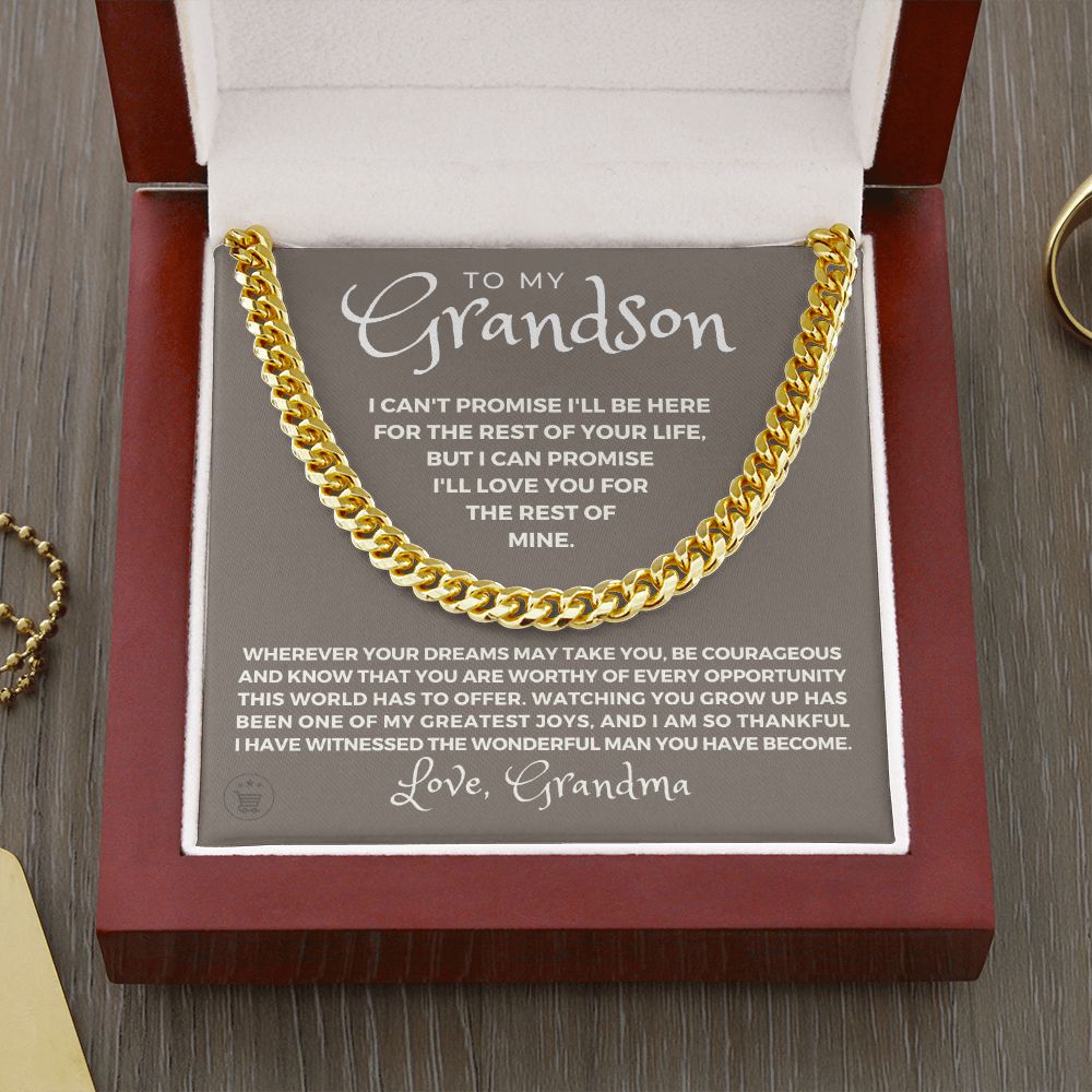 Grandson Gift from Grandma | Greatest Joys Cuban Link Chain 0603T7