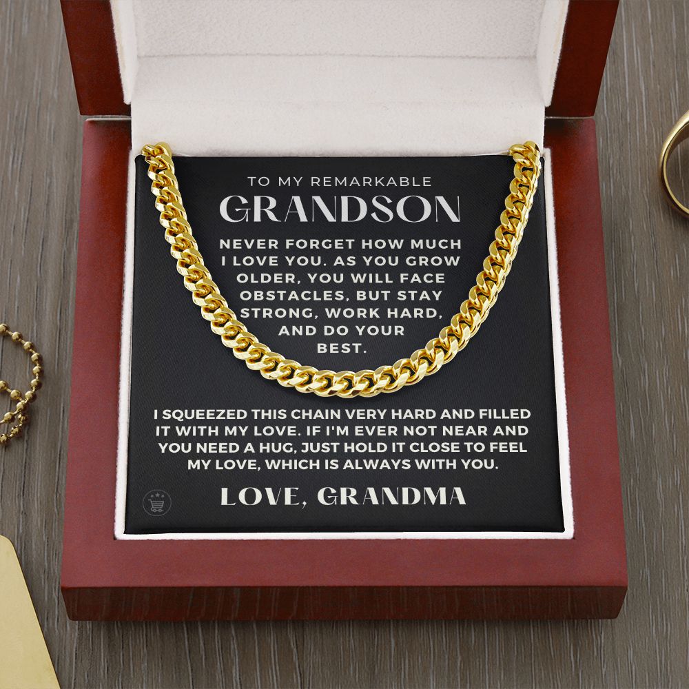 Grandson Gift from Grandma | Best Things Cuban Link Chain 0614T4