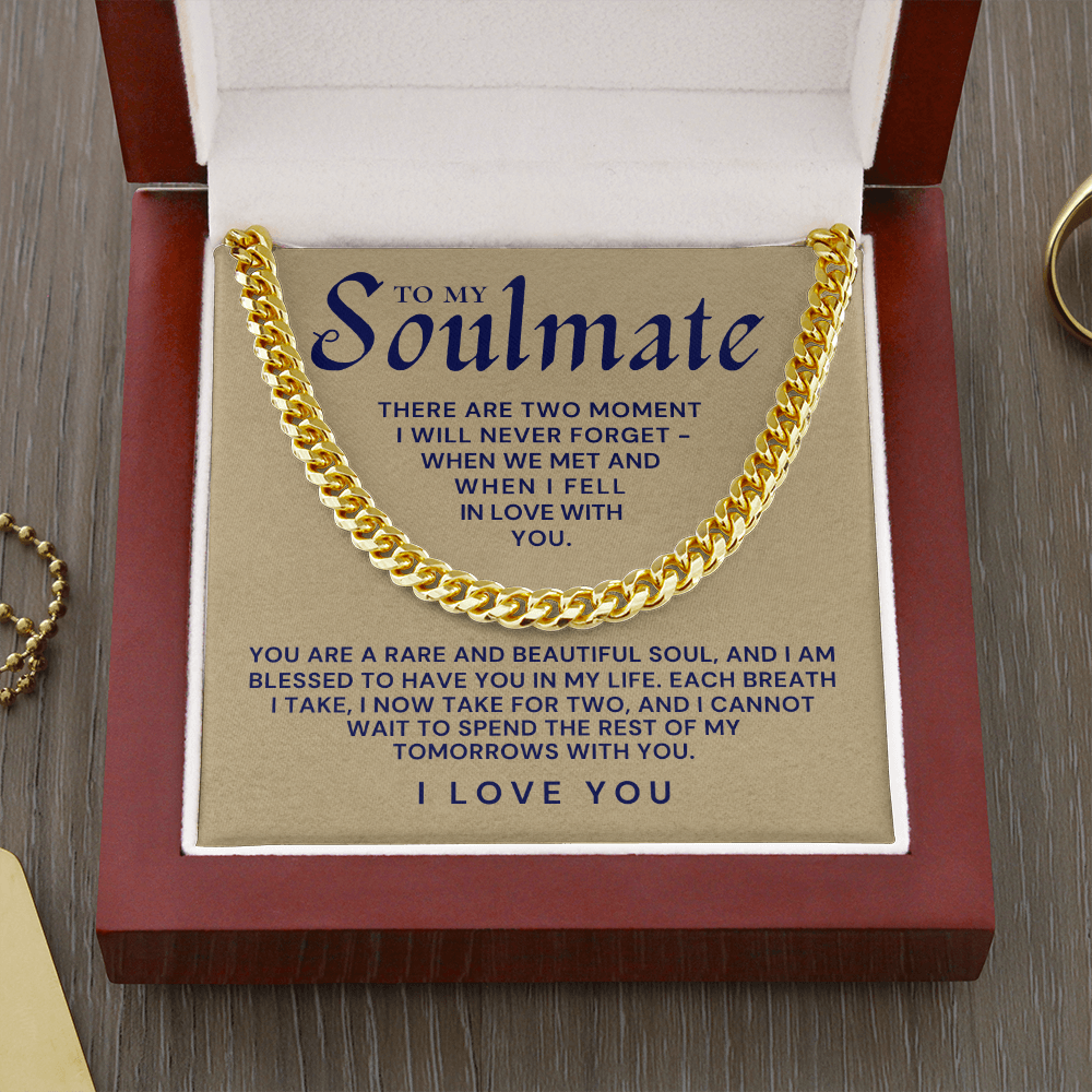 Soulmate Gift | Each Breath Cuban Link Chain 0571T6