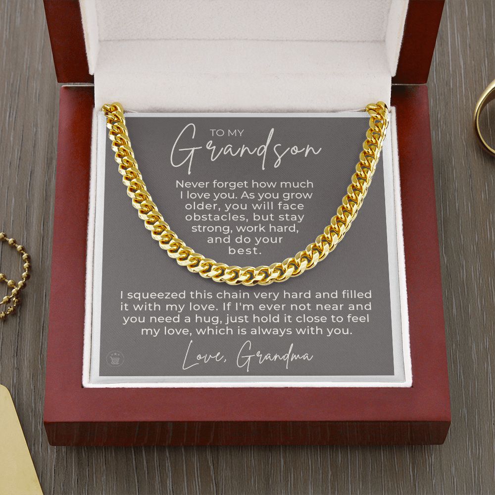 Grandson Gift from Grandma | Best Things Cuban Link Chain 0614T12