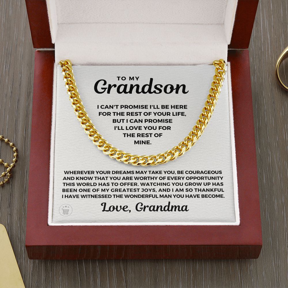 Grandson Gift from Grandma | Greatest Joys Cuban Link Chain 0603T1