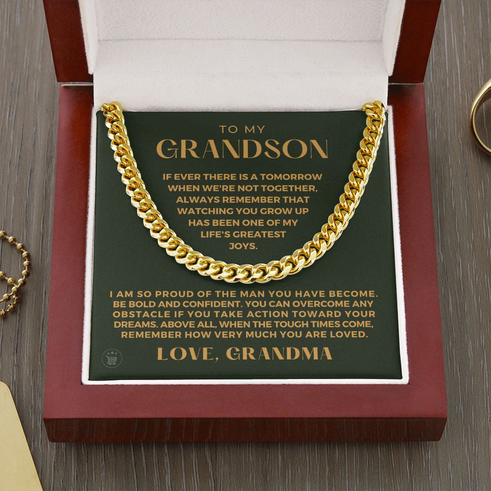 Grandson Gift from Grandma | So Proud Cuban Link Chain 0602T13