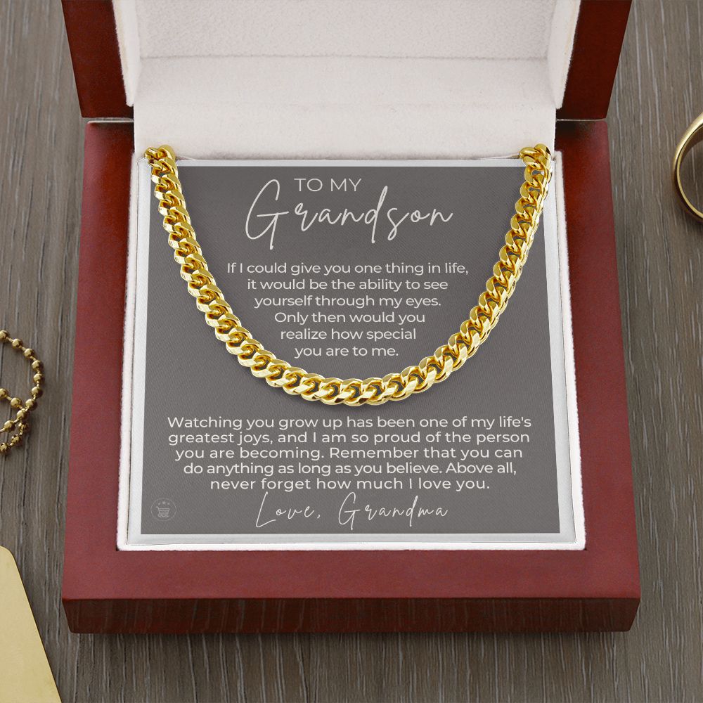 Grandson Gift from Grandma | Special Cuban Link Chain 0601T12