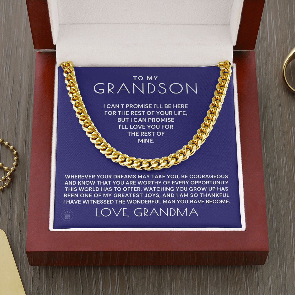 Grandson Gift from Grandma | Greatest Joys Cuban Link Chain 0603T14