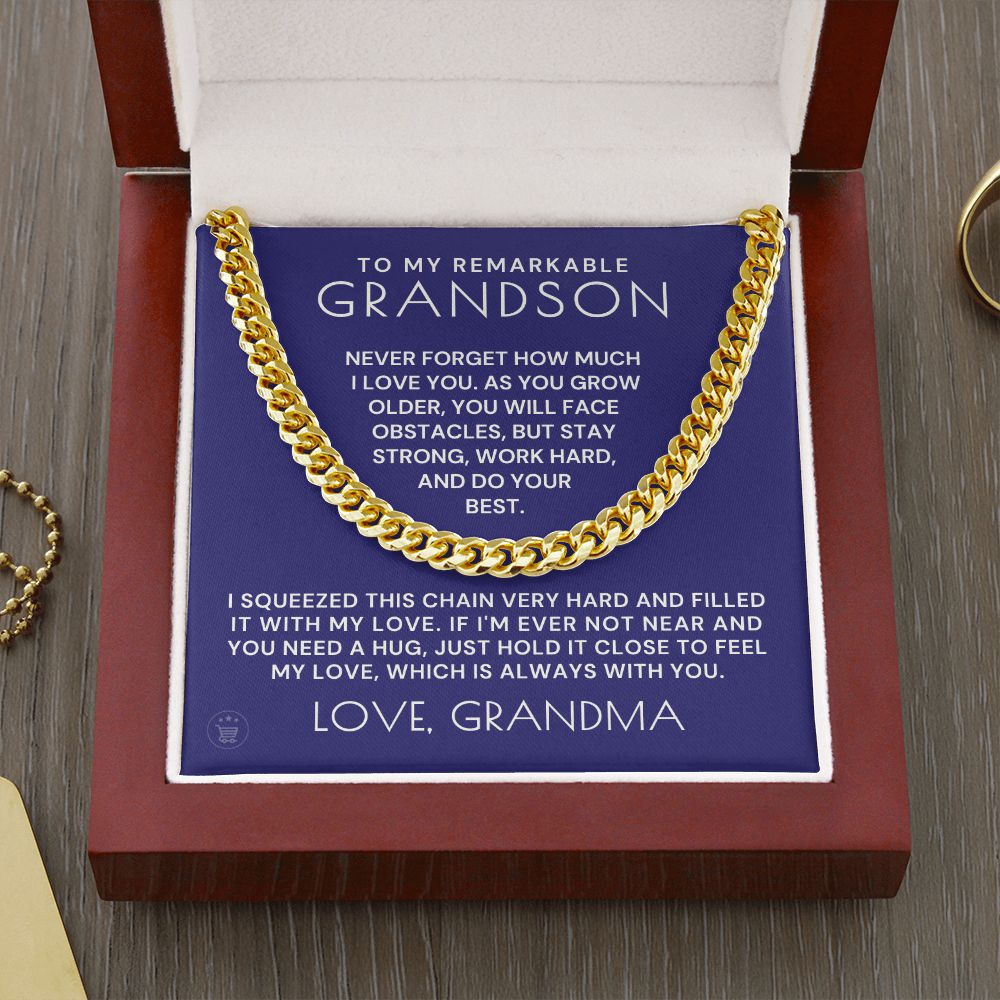 Grandson Gift from Grandma | Best Things Cuban Link Chain 0614T14