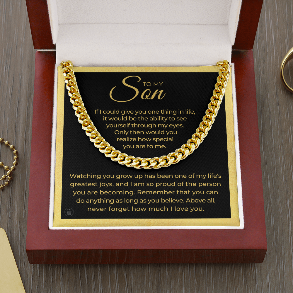 Gift for Adult Son From Mom | Special Cuban Link Chain 0593T12
