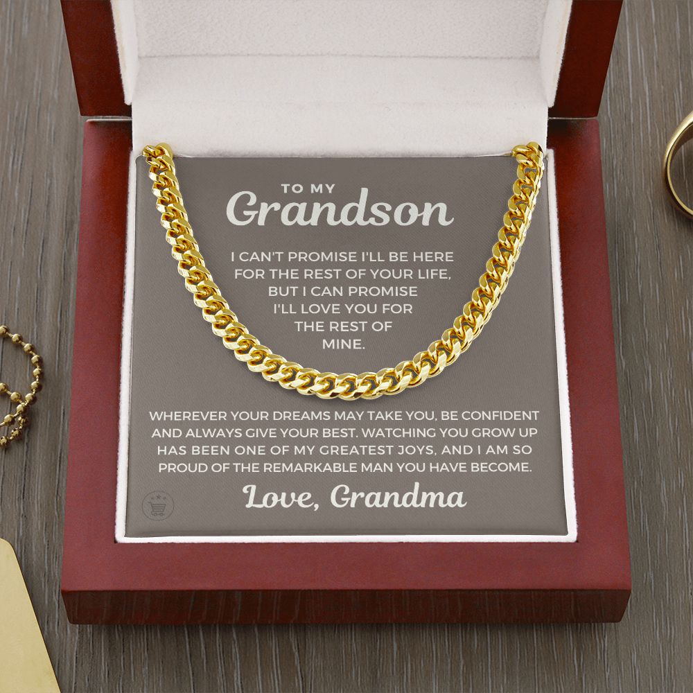 Grandson Gift from Grandma | So Proud Cuban Link Chain 0615T16