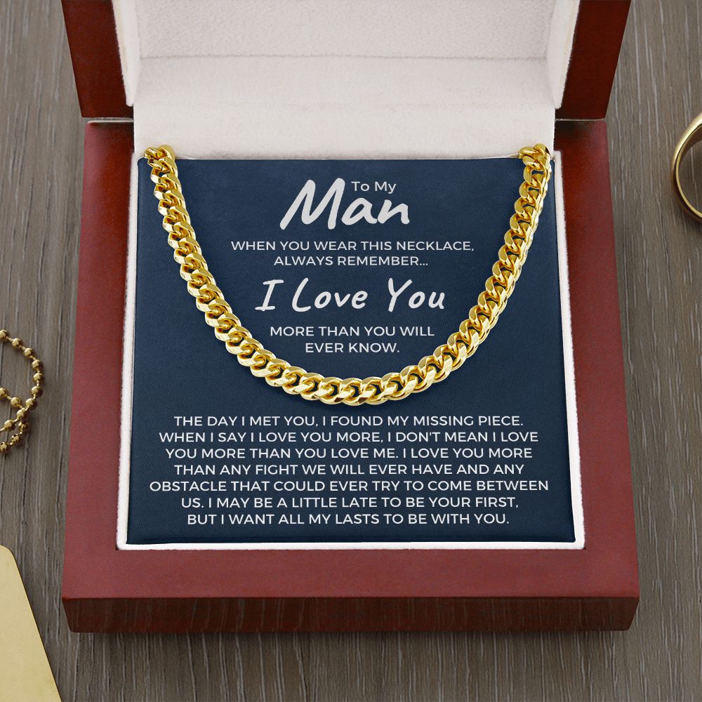 Soulmate Gift | To My Man Cuban Link Chain 0729T11C