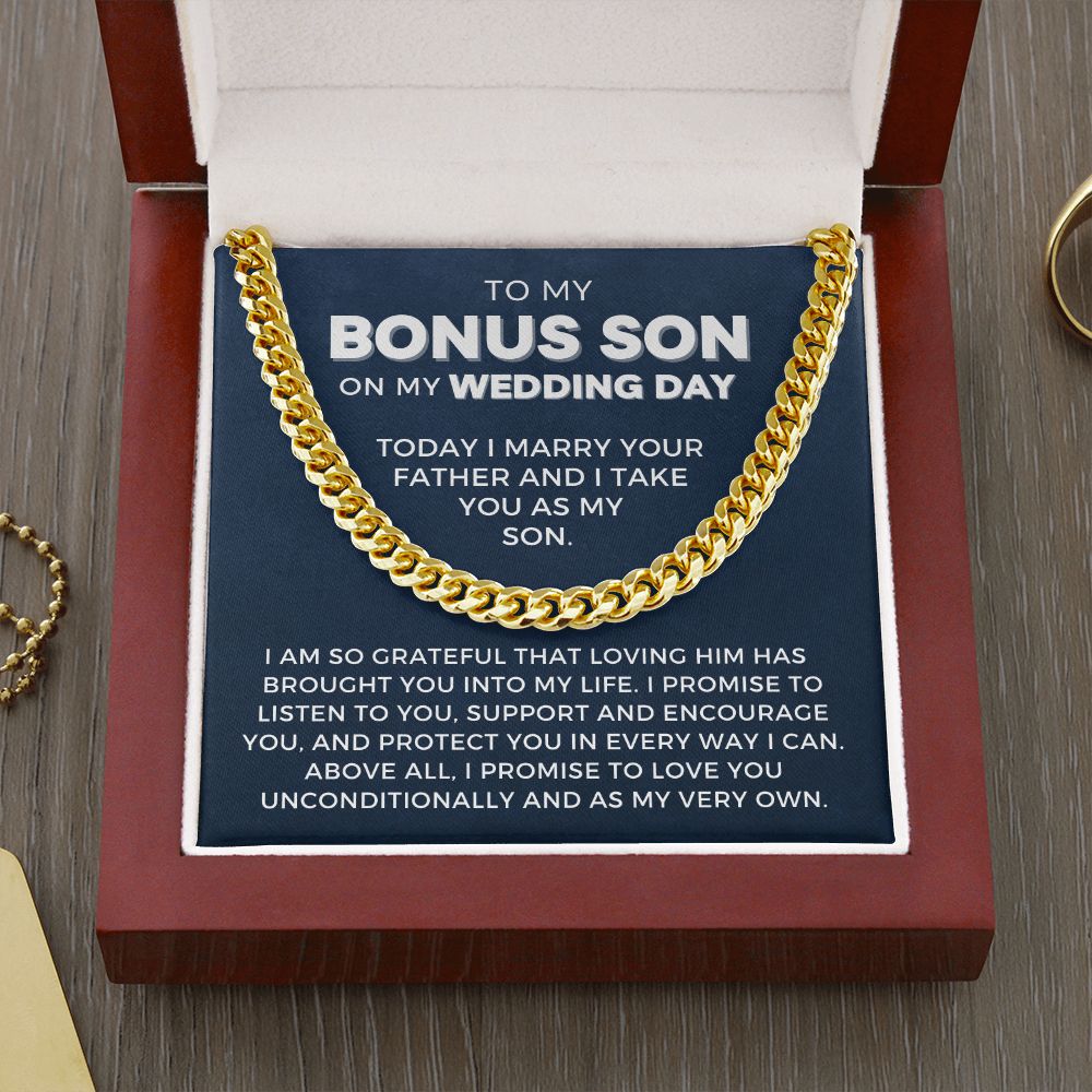 Bonus Son Wedding Gift | Promise Cuban Link Chain 0786T5C