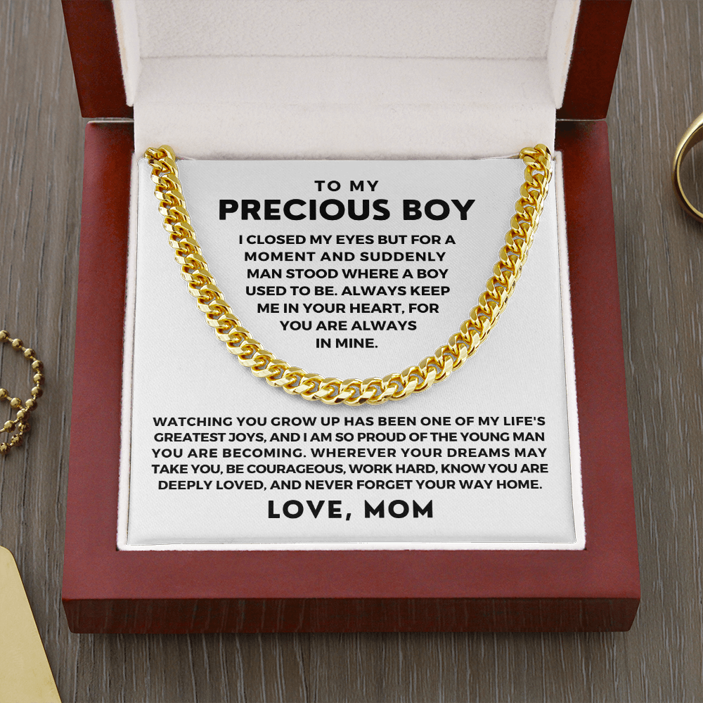 Gift for Adult Son From Mom | Your Way Home Cuban Link Chain 0597T2