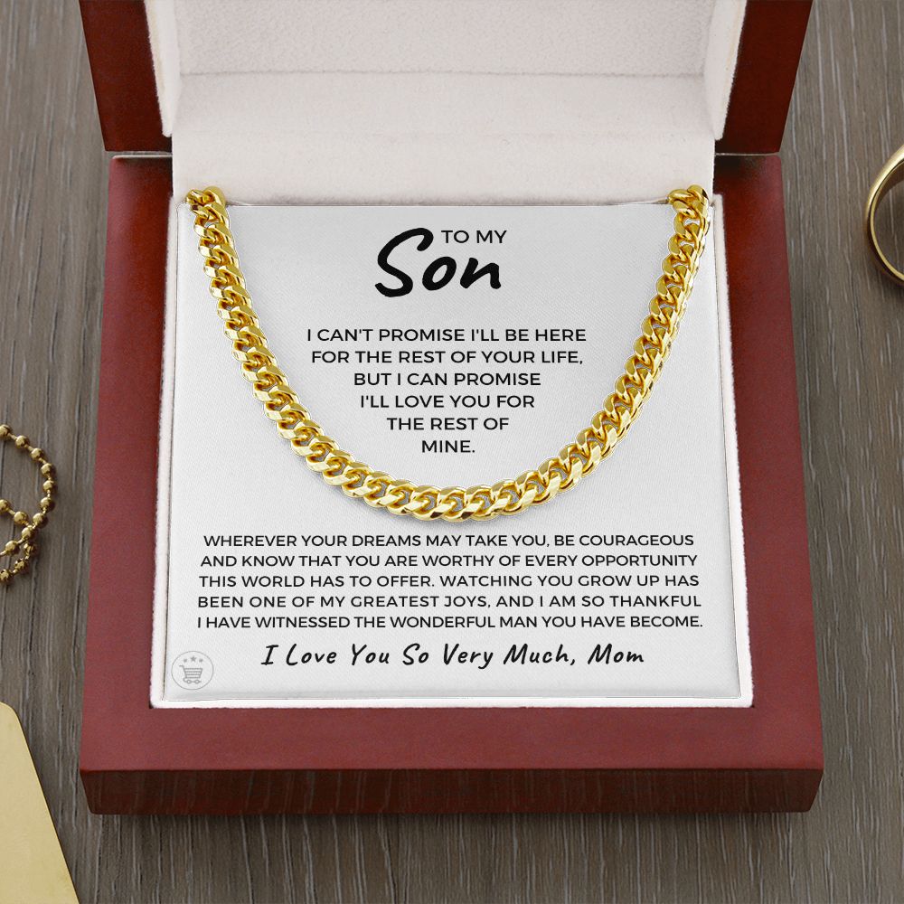 Gift for Adult Son From Mom | Greatest Joys Cuban Link Chain 0595T20