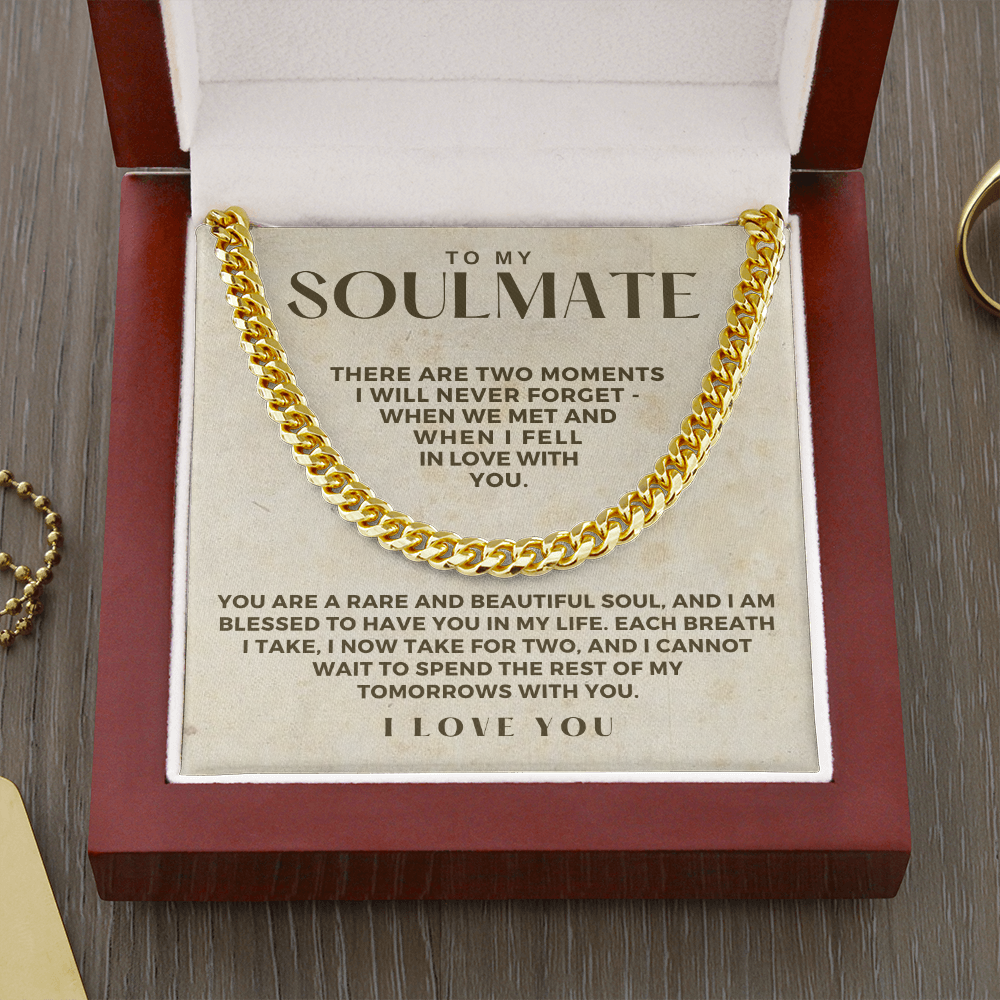 Soulmate Gift | Each Breath Cuban Link Chain 0571T8