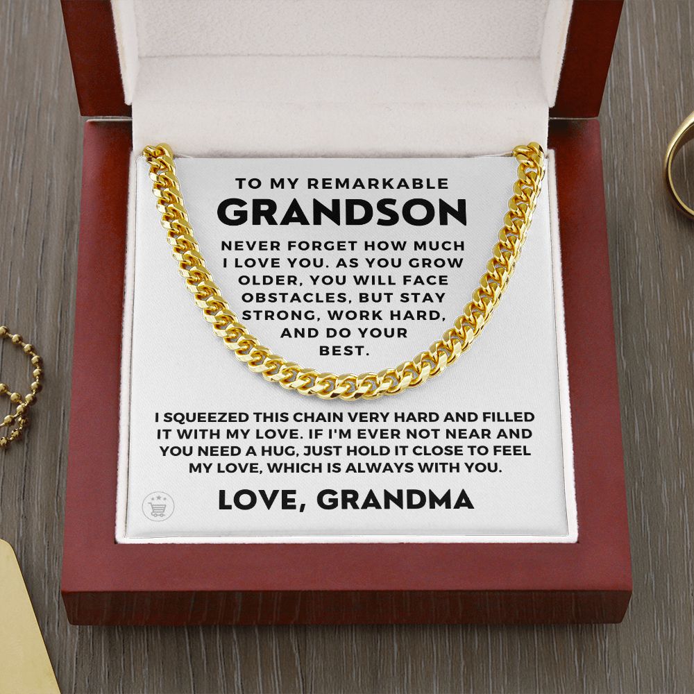 Grandson Gift from Grandma | Best Things Cuban Link Chain 0614T2