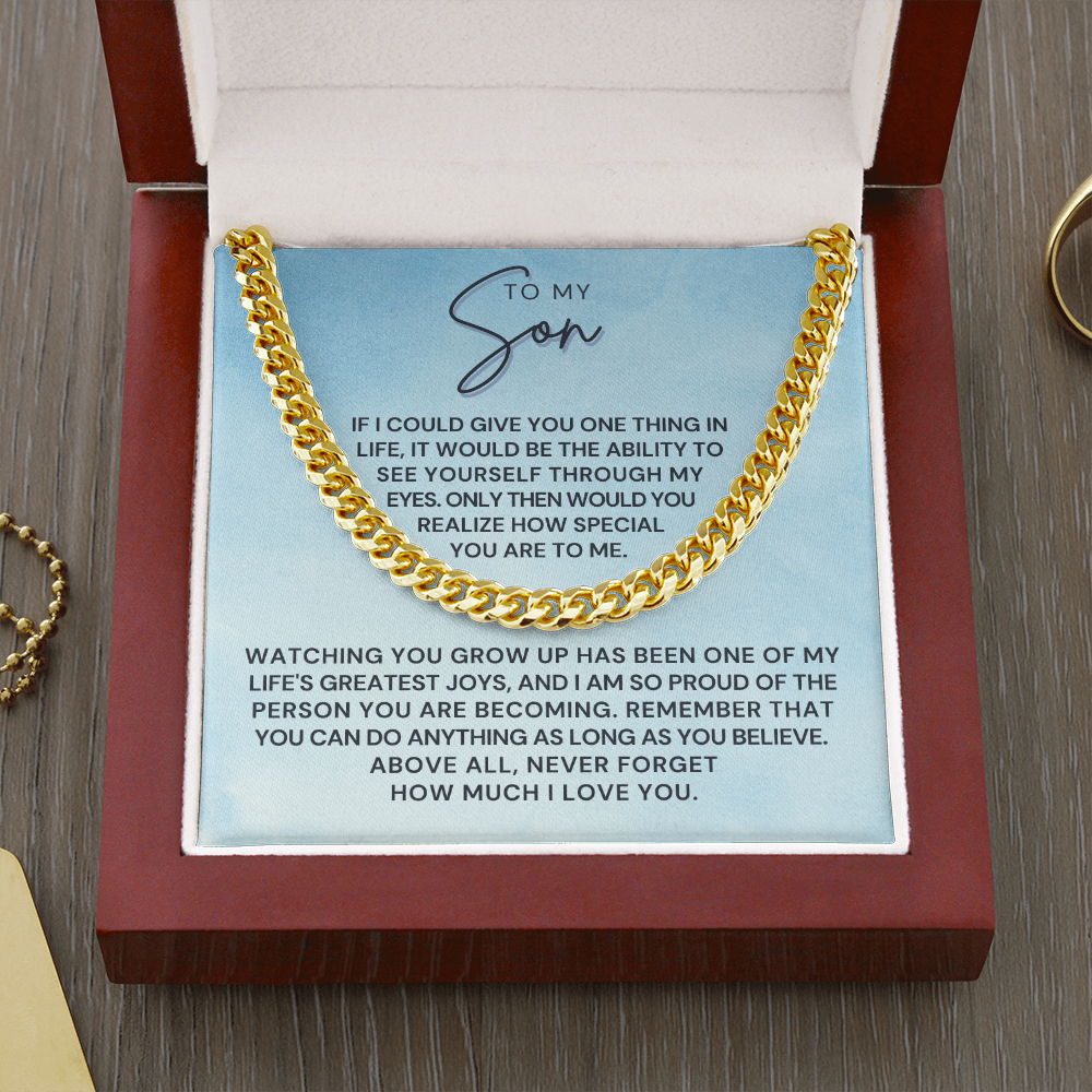 Gift for Adult Son From Mom | Special Cuban Link Chain 0593T10
