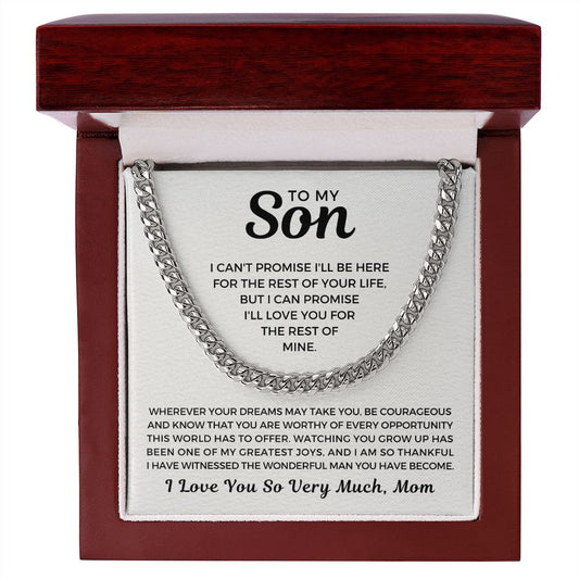 Gift for Adult Son From Mom | Greatest Joys Cuban Link Chain 0595T19