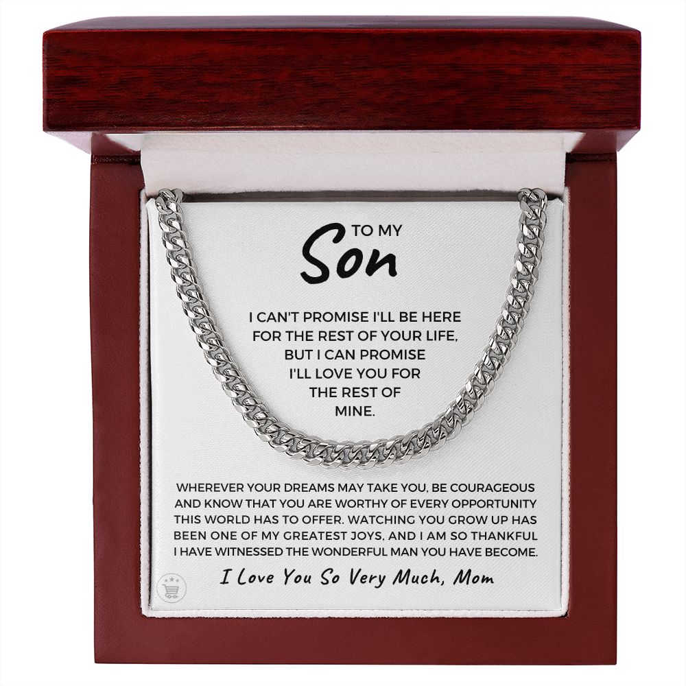 Gift for Adult Son From Mom | Greatest Joys Cuban Link Chain 0595T20