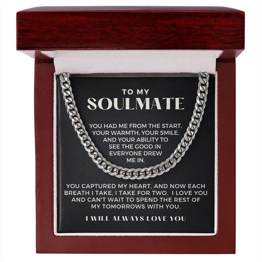 Soulmate Gift | Each Breath Cuban Link Chain 0573T9