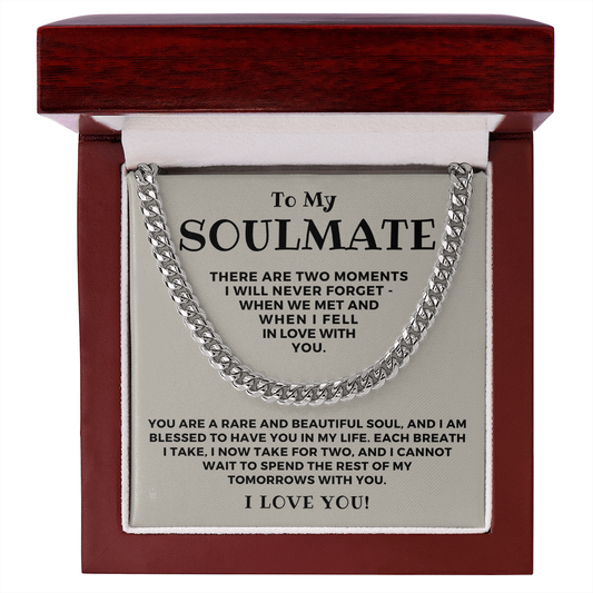 Soulmate Gift | Each Breath Cuban Link Chain 0571T1