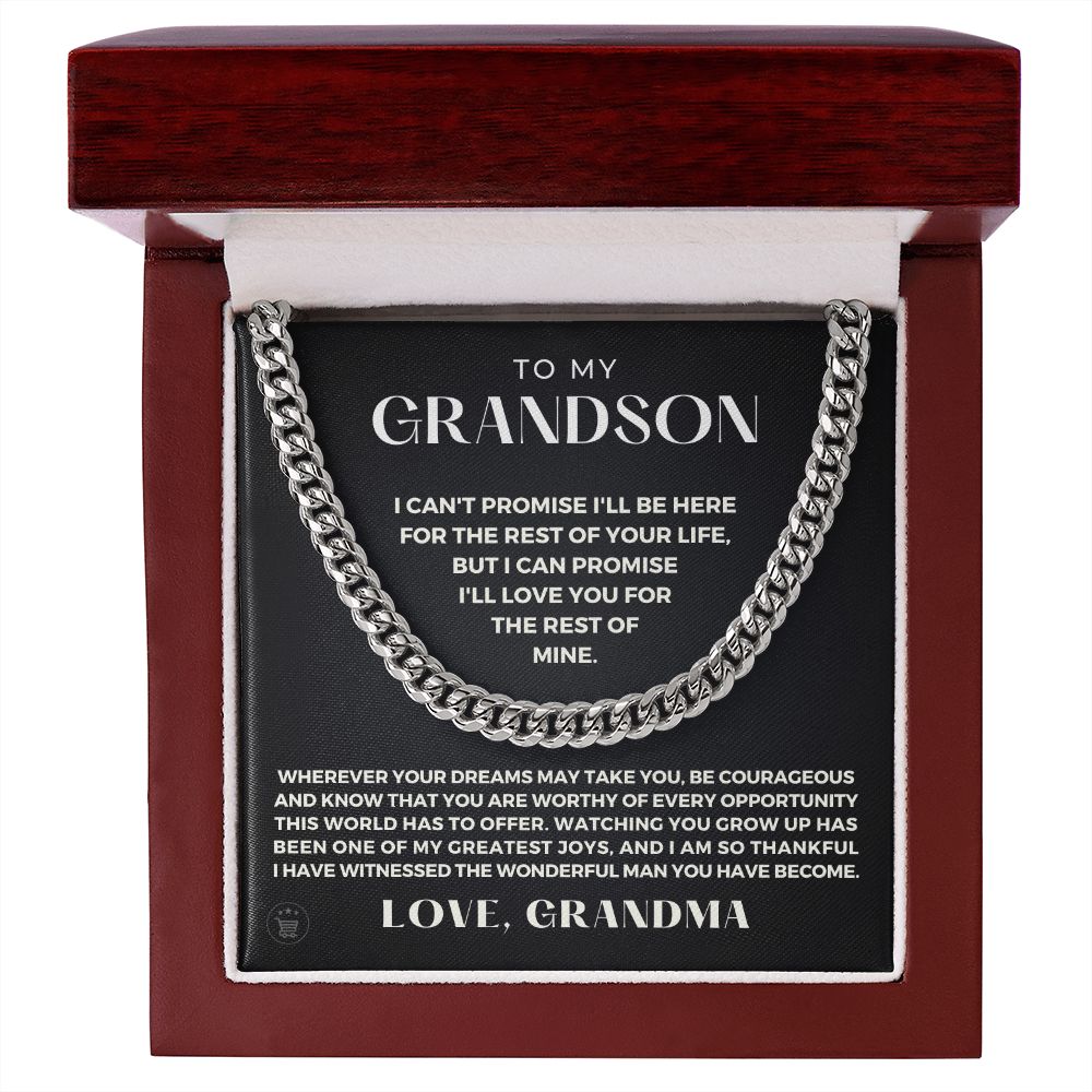 Grandson Gift from Grandma | Greatest Joys Cuban Link Chain 0603T4