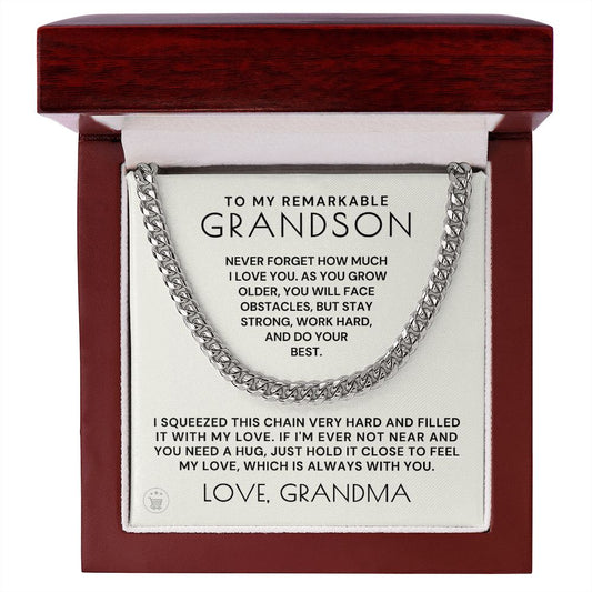 Grandson Gift from Grandma | Best Things Cuban Link Chain 0614T3