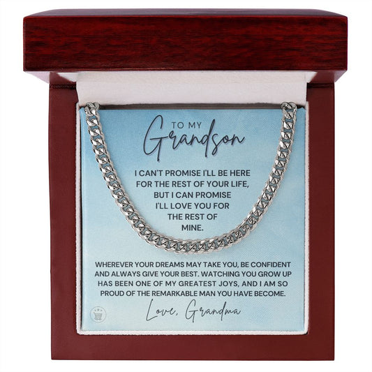 Grandson Gift from Grandma | So Proud Cuban Link Chain 0615T10