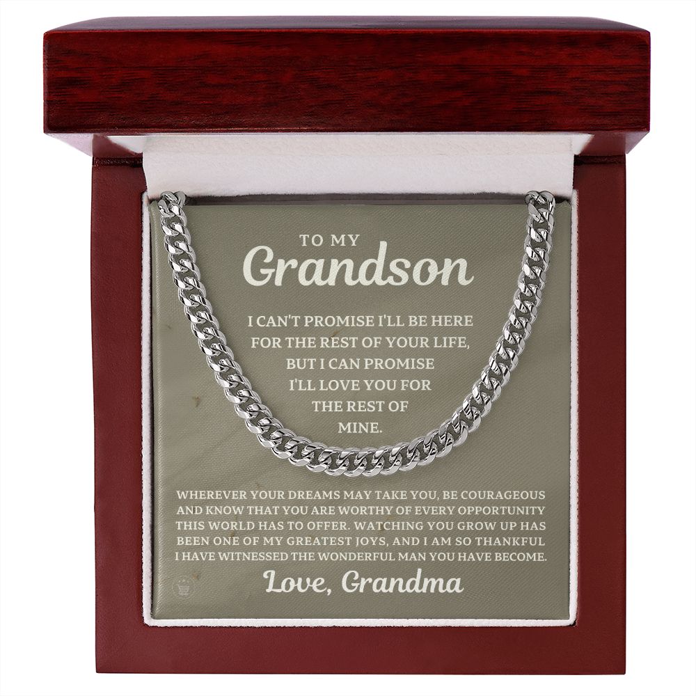 Grandson Gift from Grandma | Greatest Joys Cuban Link Chain 0603T15