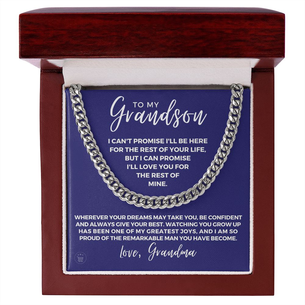 Grandson Gift from Grandma | So Proud Cuban Link Chain 0615T6