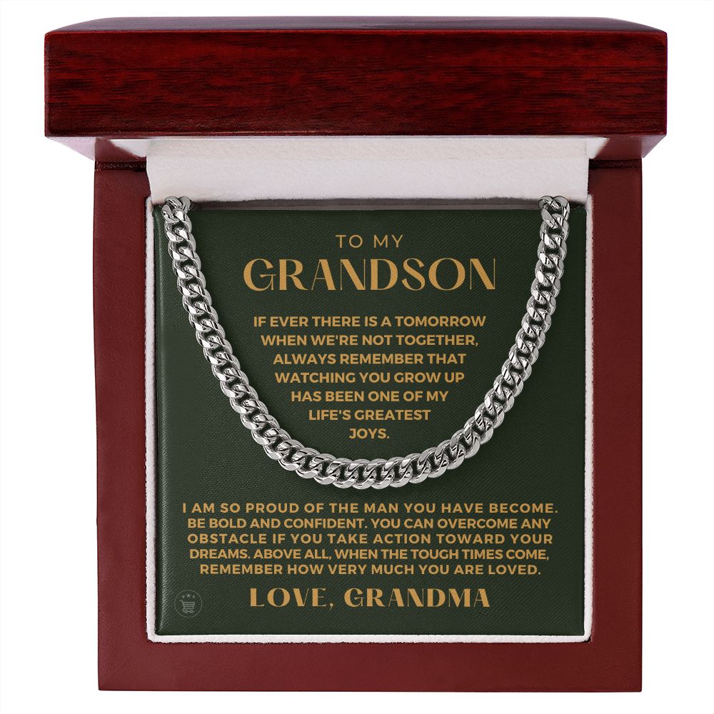 Grandson Gift from Grandma | So Proud Cuban Link Chain 0602T13