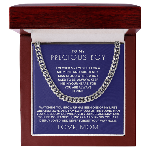 Gift for Adult Son From Mom | Your Way Home Cuban Link Chain 0597T15