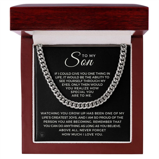 Gift for Adult Son From Mom | Special Cuban Link Chain 0593T17