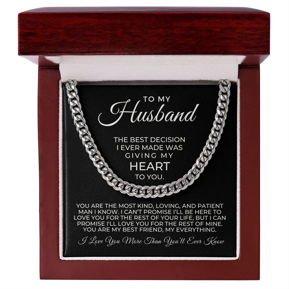 Gift For Husband | Promise Cuban Link Chain 0692T6