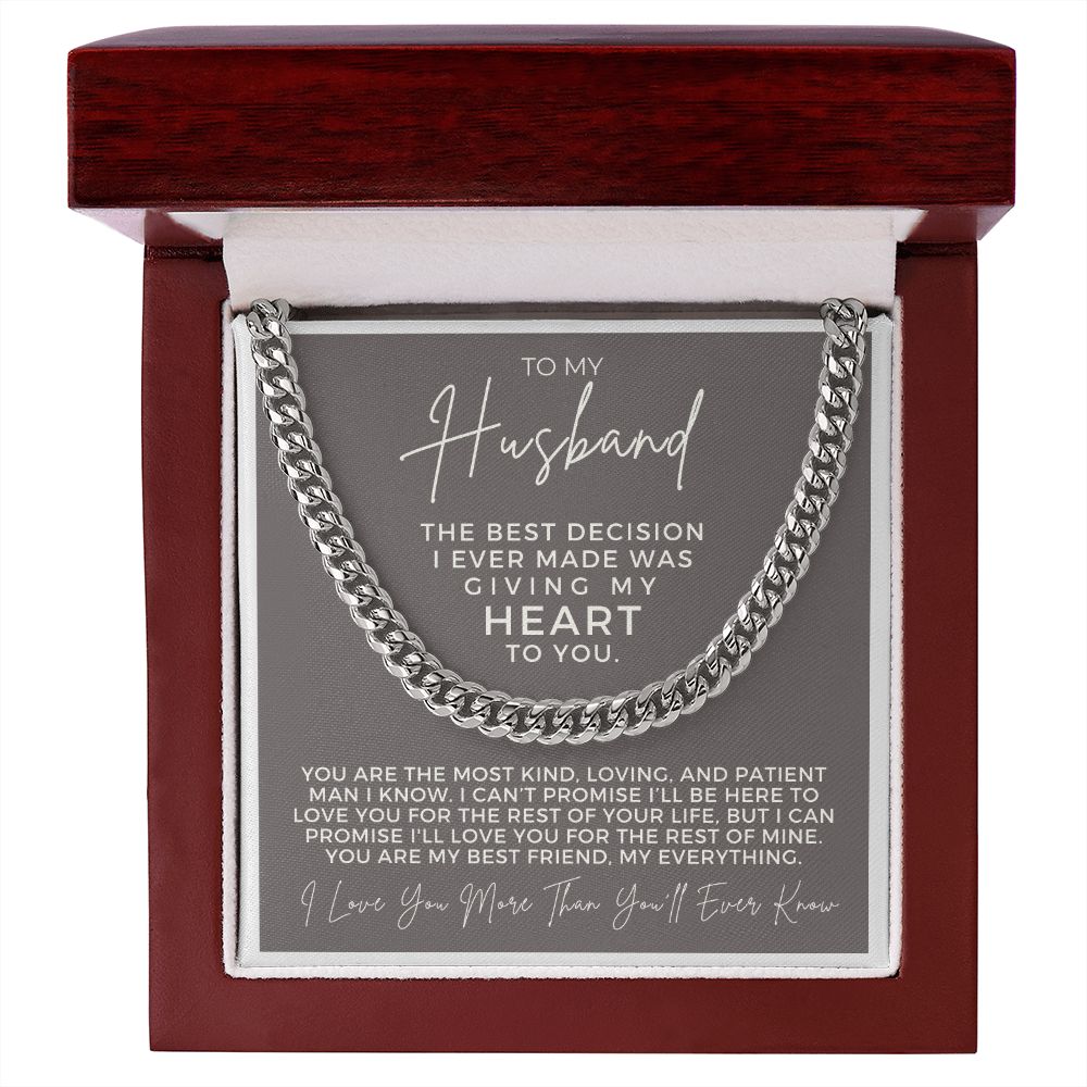 Gift For Husband | Promise Cuban Link Chain 0692T12
