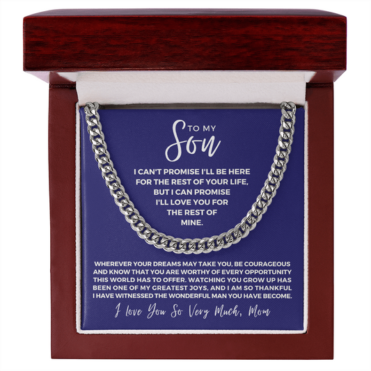 Gift for Adult Son From Mom | Greatest Joys Cuban Link Chain 0595T6