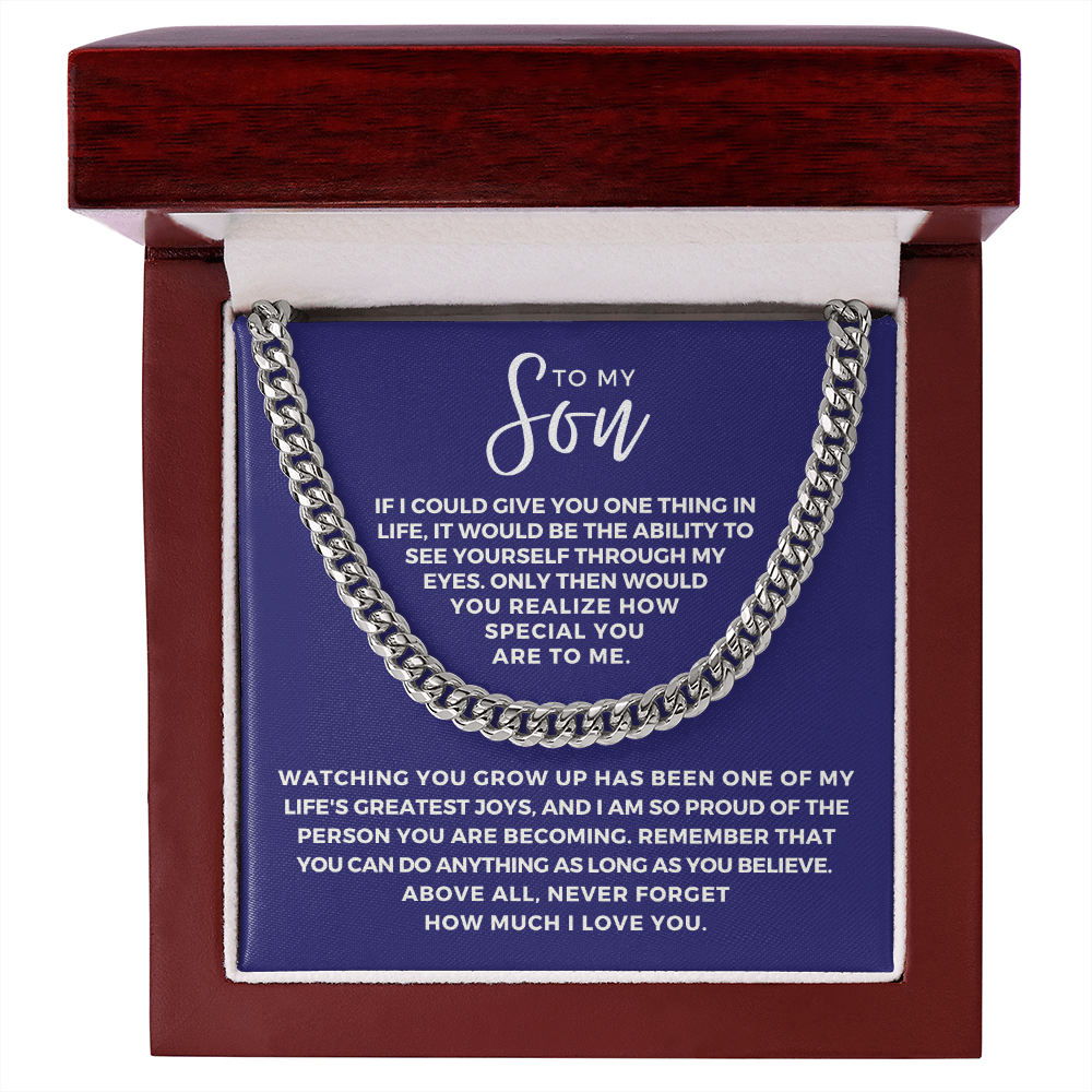 Gift for Adult Son From Mom | Special Cuban Link Chain 0593T6