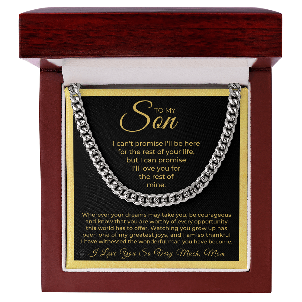 Gift for Adult Son From Mom | Greatest Joys Cuban Link Chain 0595T12