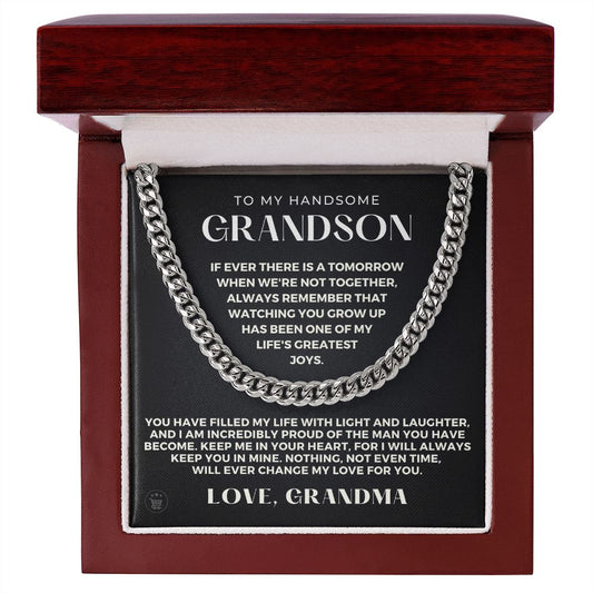 Grandson Gift from Grandma | In Your Heart Cuban Link Chain 0617T4