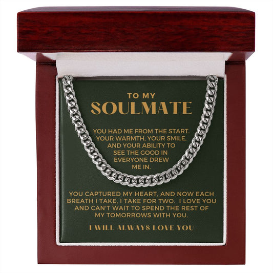 Soulmate Gift | Each Breath Cuban Link Chain 0573T10