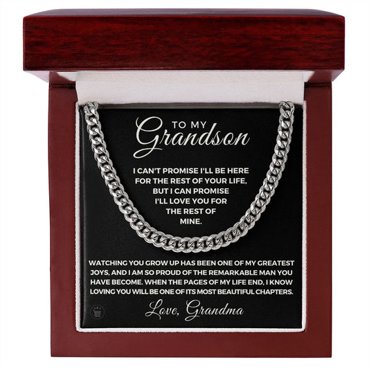 Grandson Gift from Grandma | Greatest Joys Cuban Link Chain 0616T5