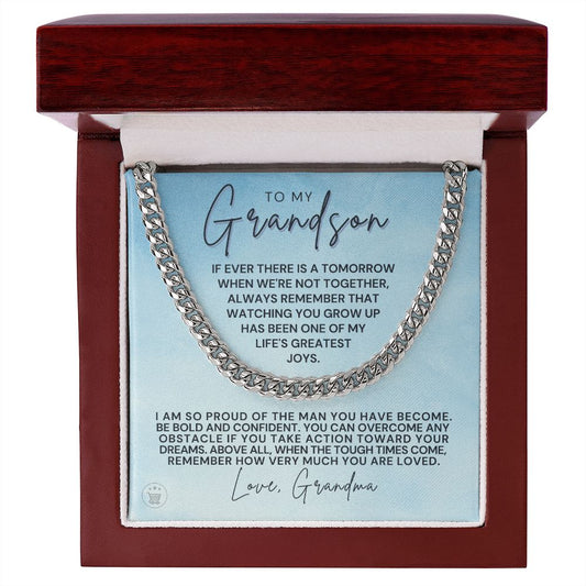 Grandson Gift from Grandma | So Proud Cuban Link Chain 0602T10