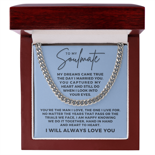 Soulmate Gift | I Live For Cuban Link Chain 0568T7