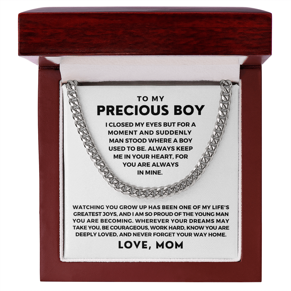 Gift for Adult Son From Mom | Your Way Home Cuban Link Chain 0597T2